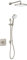 Mira Showers Evoco Mixer Shower Dual Outlet Thermostatic Mixer Shower Featuring HydroGlo Technology Brushed Nickel 1.1967.004