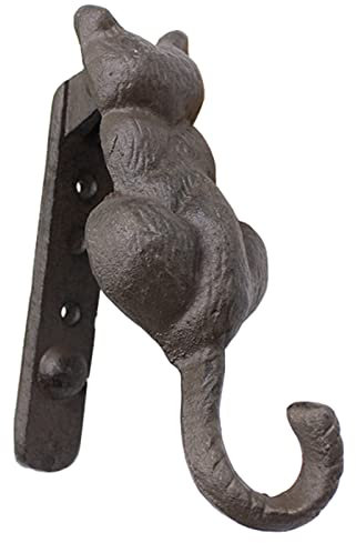 AZICYN Türklopfer, Katze, Kleiner Türklopfer, 15 cm hoch, Vintage-Gusseisen, handgefertigt, solide Türklopfer, für Haustüren, Scheunen, Schuppen, Türen, Zäune, Möbel