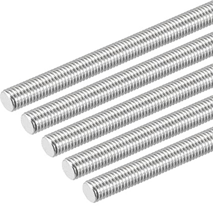 DMiotech Tige Filetée M8, 5 Pcs M8x120mm Tige Entièrement Filetée en Acier Inoxydable 304 Droite Main Filetages Tige Barre Goujons Pinces et Boulons en U