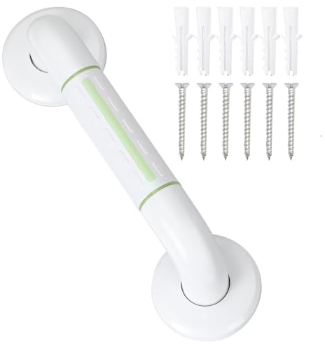 Haltegriff 30 cm Griffstange Badezimme Sicherheitsgriff Dusche Haltegriffe mit Leuchtringen Badewannengriff Wandmontage Wannengriff für Schwangere Kinder Senioren