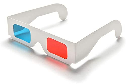 ISTOVO Occhiali 3D, 20 paia di lenti stereo di carta e blu per set di occhiali 3D di carta anaglifi