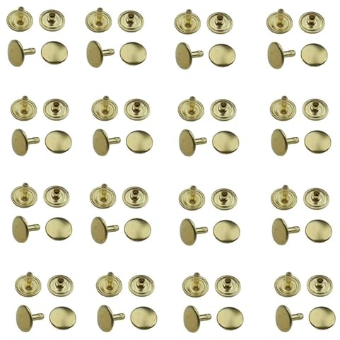 Hohlnieten, Doppelkappe, Doppelniete, beidseitig verschlossen, zweiteilig - 250 Stück (9 x 7 mm)