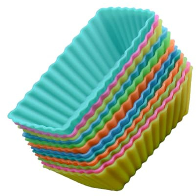 ABOOFAN Set Di Pirottini Per Muffin in Silicone - Stampo Rettangolare Per Torte Antiaderente Facile Da Staccare Lavabile in Lavastoviglie Per La Cottura Forno