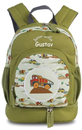 minimutz Personalisierter Kinderrucksack Jungen Mädchen | Personalisiert mit eigenem Namen | Freizeitrucksack Wanderrucksack Kinder | Junior Active