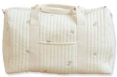 SONARIN Große Kapazität Stickerei Baby Wickeltasche,Leichte Reisetasche Handgepäck Wickel Umhängetasche Tragetasche Henkeltaschen Babytasche mit Schulterriemen