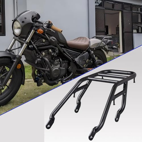 WOOGA motorcykel-bakre stödhylla, bagagehållare, passagerarhandtag för H&o&n &da Rebel CMX 500 CMX-300 Rebel300 Rebel500 2017 2018 2019 2020 2021 2022 2023 2024 tillbehör
