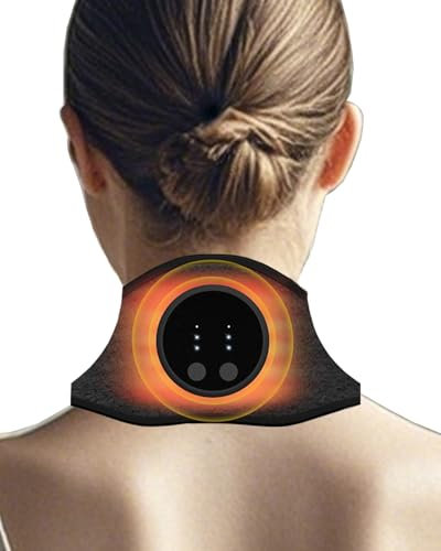 OiDiPi Cordless Neck Heating Pad, Portable Neck Massager for Tension Relief, Rechargeable Heating Pad for Neck, Arms and Legs, Electric Heating and Vibration Device for Flight, Car, Sleep, Office