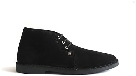 Original Penguin Men's Belsize Suede Desert Boot, Black, 8