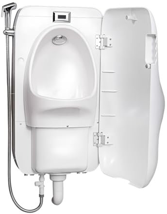 JINGSHIQIAOPL Wandmontiertes Urinale für Männer, Urinal mit Deckel, Männer Urinal Auslaufsicher, Urinal Kunststoff Pissoir mit Schlauch für Badezimmer, Temporärer Schulstandort, Außenbereich
