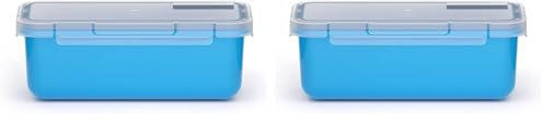 Valira Porta alimentos - Contenedor hermético de 0,75 L hecho en España, color azul (Paquete de 2)