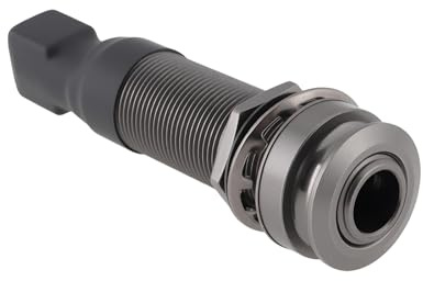 YINETTECH Endpin Jack Tonabnehmer-Buchse, 6,35 mm Ausgang, 2,5 mm Eingang, für Akustikgitarren-Zubehör, 60,5 x 15,6 mm, Schwarz