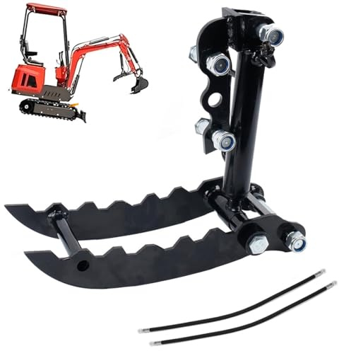 GJBMXSM Hydraulischer Daumengreifer Für Minibagger, Metallgreifer 1/3-Loch-Montage Für Bagger Bis 2 Tonnen, Einstellbare Winkel, Starker Griffdaumen,Threeholethumbclip