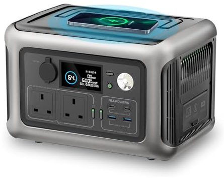 ALLPOWERS R600 Portable Power Station, 299Wh/600W LiFePO4 Battery