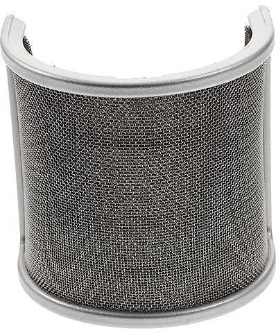 SHINEOFI Filtro Antipop Accesorio Ajustable Capa de Espuma y Malla Metálica que Previene Saliva y Reduce Sonidos de Respiración para Micrófono para Cantar y Hablar