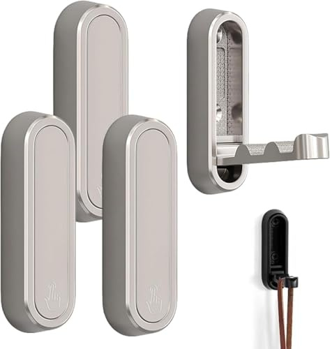 Genérico 2/4 piezas ganchos de pared plegables, gancho de pared de aluminio, gancho plegable de 90 grados, ganchos para abrigos no visibles para oficina, cocina, dormitorio, cuarto de baño, cocina