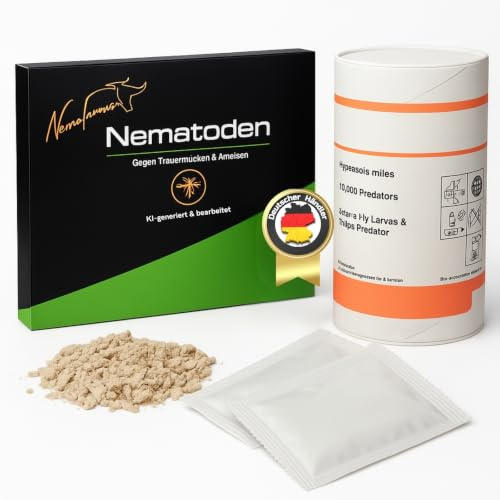 SF- Nematoden gegen Trauermücken, Thrips, Weiße Fliege und weiteren Schädlingen biologische Schädlingsbekämpfung mit Fadenwürmern (25 mio + 1x Raubmilben gegen Trauermücken)