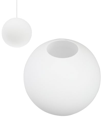 Toddmomy 15cm Lampenschirm Kugel Glas Ersatz, Mattierte Glaskugel für Deckenleuchten, Rundes Milchglas Diffusor Lichtpanel, Lampshade Ball Accessory, Modern Hängelampe Ersatzglas