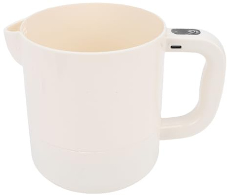 ASHATA Batidor De Huevos Eléctrico 2 En 1, Vaso Mezclador Eléctrico Inalámbrico De Mano Y Filtro Tazón De Lavado De Arroz De 1 L Agitador Automático, para Aparatos De Cocina para