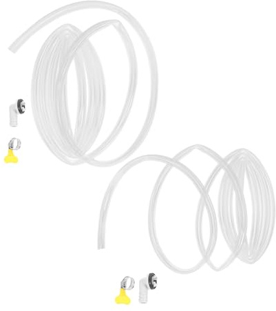 IWOWHERO Kit de Repuesto para Tubo de Desagüe de Aire Acondicionado 18 M 2 Juegos Manguera de Drenaje Flexible Resistente Intemperie con Conector para Unidades de Ventana y Mini Split
