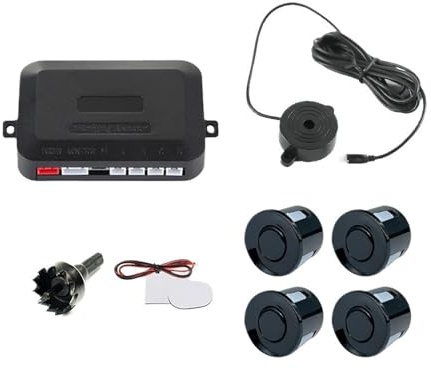Assist Sensori Parcheggio Kit sensori di parcheggio per auto 4 sensori Cicalino 22mm Radar di retromarcia Indicatore di sonoro Indicatore di sonda 12V