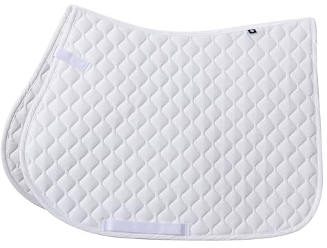 Imperial Riding Sottosella IRH Basic VS per la versatilità in Twill di Poliestere con Doppia Cinghia di Fissaggio e Billetstrap, Bianco, Full
