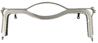 VILLCASE Telaio per Borsa a Forma di Labbro 27cm in Ferro Argento, Chiusura Clutch Resistente alla Ruggine, Facile da Installare per Artigianato e Creazione di Borse Fai-da-Te