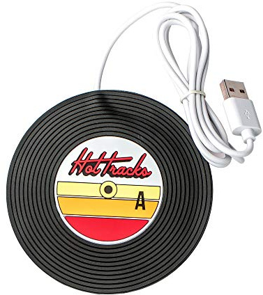 Monsterzeug USB Tassenwärmer im Schallplattendesign, Origineller USB Schallplatten Kaffeewärmer, Mini Heizplatte, Geschenke für Kollegen, Bürogadget