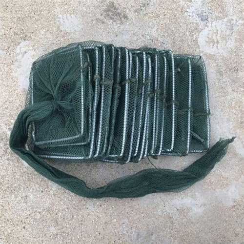 OUMIFA Epuisette Peche1pc Nylon Filet de pêche Crabe écrevisse Homard Attrape piège Vivant Filet de Poisson Pliable Portable Filet de pêche anguille crevette Filets de leurre