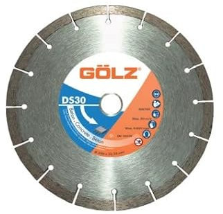 GÖLZ - Disque diamant DS30, coupe à sec ou à eau - pour meuleuse ou rainureuse - ø 150 mm/alésage 22.23 mm