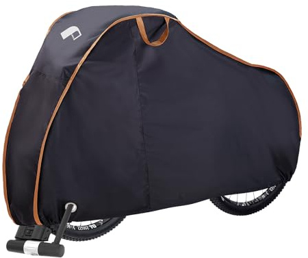 PALON Bicycle Cover for 1-3 Bikes, Outdoor Waterproof, Sun Protection, Heavy Duty Bike Cover with Lock Hole, Electric Bike Cover