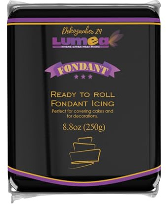 Dekozauber24 Premium Fondant schwarz, 250g, glutenfrei, für Torten, Kuchen und Figuren, schwarzer Rollfondant, weich und biegsam, essbare Zuckerpaste für schwarze Tortendeko