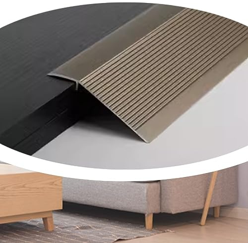 EMISOO Bodenübergangsstreifen Höhenausgleich 10-50mm Übergangsleiste Ausgleichsprofil Aluminium Übergangsprofil Für Türschwelle/Holzböden/Laminat/Fliesen (Color : Champagne)