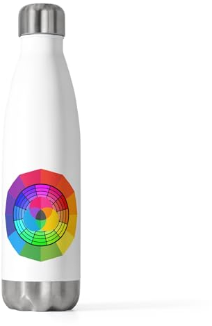 Bouteille isotherme humoristique pour portraitiste - Collection artistique - Pour amateurs de travaux manuels - Triangleshapes - Géométrique - 590 ml