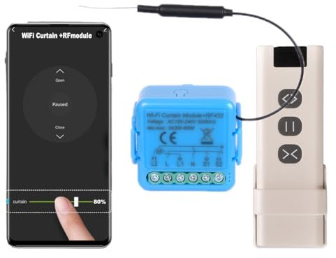 Interruttore WiFi RF433MHz per Tapparelle Elettriche, Tende, Persiane Avvolgibili, Telecomando, Timer, Controllo Vocale Alexa/Google Home, Tuya (1)