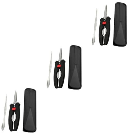 iplusmile 3ensembles Outils De Dégustation De Crabe Boîte De Rangement Pince Fourchette Et Ciseaux Inoxydable pour Fruits De Mer Pratique Et pour Amateurs De Crabe