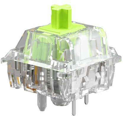 GLORIOUS Raptor Switches Mécaniques À Cliquetis (36 Pièces Lubed) | Force Activation 55g, Rebond Tactile Clic Audible, Design 5 Broches Transparents Compatibles Rétroéclairage RGB MX, Précis
