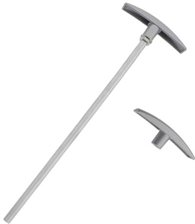 CChiai 1 ensemble de valve de vidange argentée pour caravane - Extension de tuyau de vidange pour camping-car - Kit de remplacement - Tige d'extension en aluminium pour ranger le réservoir de caravane