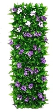YGLONG Sichtschutz Balkon Künstlicher Blatt-Sichtschutzzaun, Sichtschutz, Hecken, Zaun, Außenzaun, Wand, Landschaftsbau, Zaun, Garten, Hinterhof, Balkon, Zaunpaneel(Purple 0.4x2m)