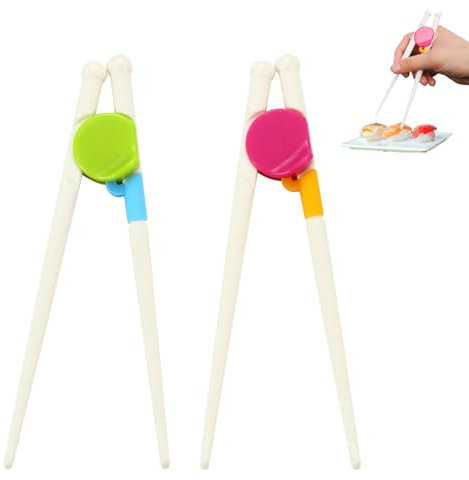 SUHAI 2 Pairs Boys and Girls Chopsticks,Boys and GirlsTrainingChopsticks,ReusableChopsticks for Helper Easy to Use Toddler Chopsticks for Beginners