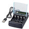 4 Bay AA Battery Charger - Smart Home AA AAA Battery Charger | 1.5V Alkaline Battery Charger with Indicator, Portable Battery Charger, Fast Charger for Rec Batteries