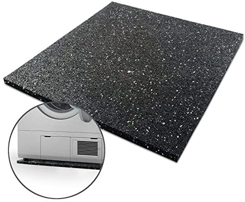 KARAT Alfombra Antivibración 60x60 cm para Lavadora y Secadora – Alfombra antideslizante de goma con excelente amortiguación de vibraciones, resistente a aceite y suciedad (1cm)