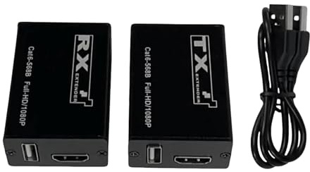 HDMI KVM USB-förlängare, Ethernet-förlängare över Cat6 upp till 30 m för DVR NVR-kamera