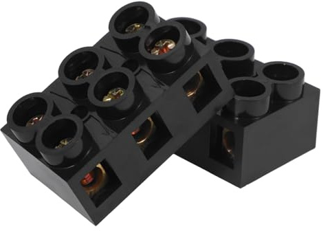 Gatuida 2piezas Regleta De Conexión Doble Posiciones Terminales Preaislados Bloque De Bornas Para Aplicaciones Eléctricas Hogar Industria