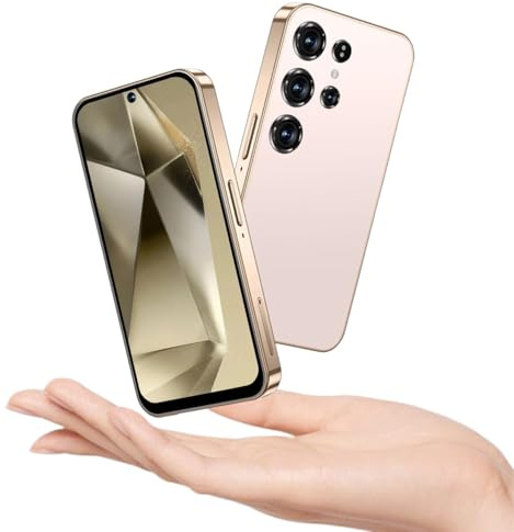 MTGud 4G mini smartphone for kids 4-inch Incell HD Screen, 2600 mAh Big Battery, Dual SIM Dual Camera 5+8MP, Face Unlock 4G no contract phone (X24mini-Gold)