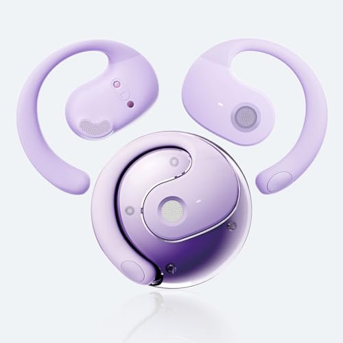 Reegus Wireless Earbuds Open Ear Buds Ows Bluetooth Headphones Outside Ear Wireless Hang-ing Headset IPX5 Waterproof Headset with Mic Bone Air Conduction Earbuds for Sports/Workout/Running