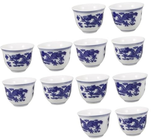 Holibanna 3 Ensembles Tasse À Thé En Céramique Tasses À Thé Petit Mignon Chine Bleu Verre À Liqueur Bol À Thé En Céramique Tasse À Thé Soupière Vintage Bol À Thé Soupière 4 Pièces * 3
