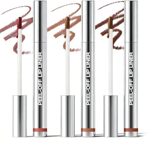 HOUSN Peel Off Lippenstain Lippenliner Dauerhaft Wasserfest Hydratisierend für Weiche Hydratisierte und Komfortable Lippen den Ganzen Tag für Frauen, 3PC