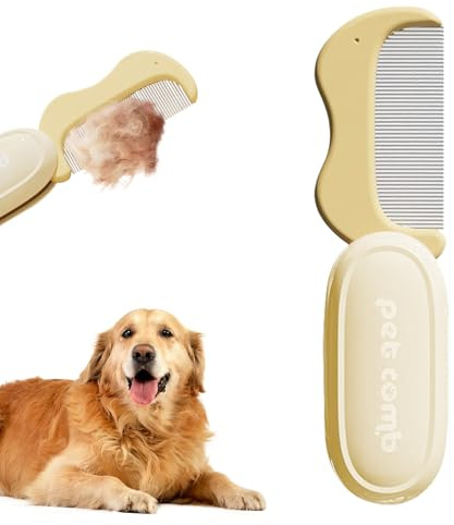 Spazzola Per Toelettatura Cani Attrezzo Pieghevole per Nodi, Sottopelo,