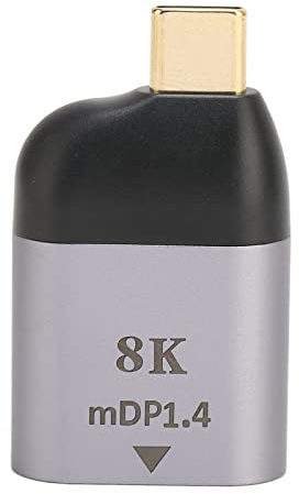 Ouitble Adaptateur USB C vers Mini DisplayPort Plug and Play en Aluminium de qualité supérieure 8K 60 Hz Transmission Rapide USB Type C mâle vers Mini DP Femelle pour moniteurs, pr