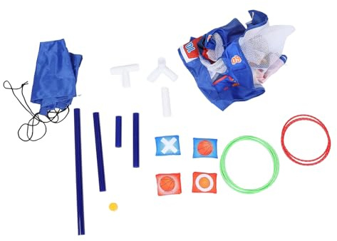 CUOFYUNL Kit de lancement en cornhole avec sacs, anneaux de lancement, interaction pour enfants, intérieur et extérieur pour pelouse et arrière-cour (NO.7888-4)